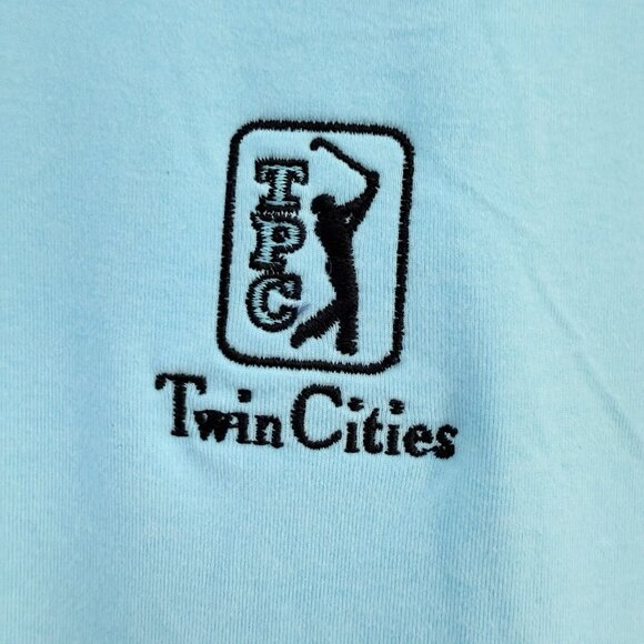 Under Armour TPC Twin Cities Aqua Blue Golf Polo Mens Size Large NWT - Picture 3 of 10